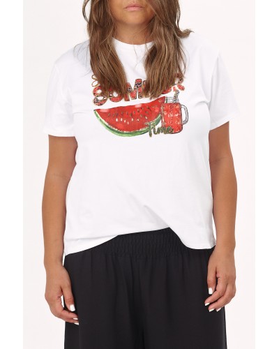 T-shirt Summer Watermelon Wht