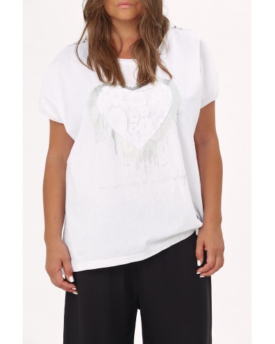 T-shirt Heart Lace