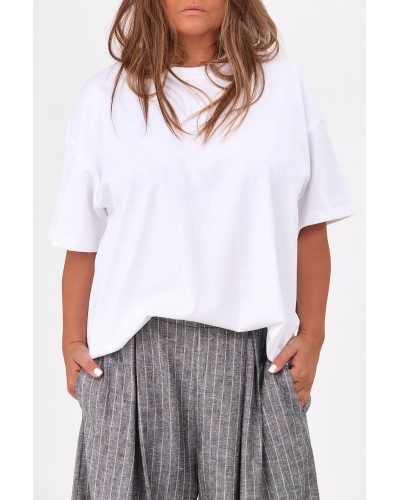 T-shirt Boyfriend Oversized Cotton WHT