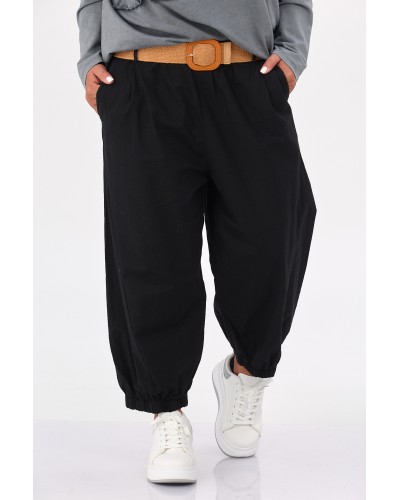 Pantaloni Boyfriend Cotton Curea Detasabila