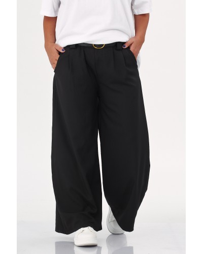 Pantaloni Retro Curea Detasabila Blk