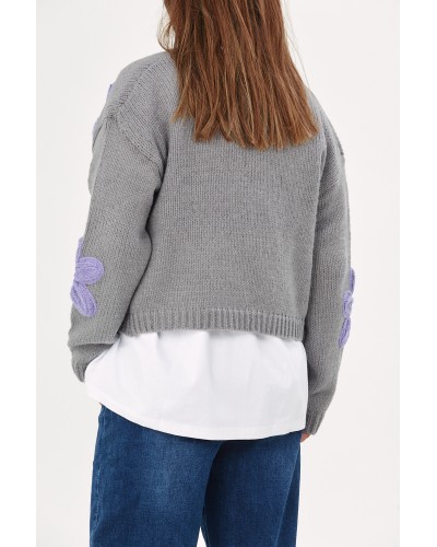 Pullover Winter Flori Brodate GRVL