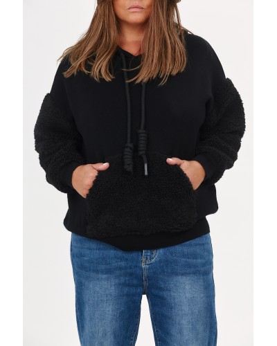 Hoodie Boyfriend Buzunar Blk