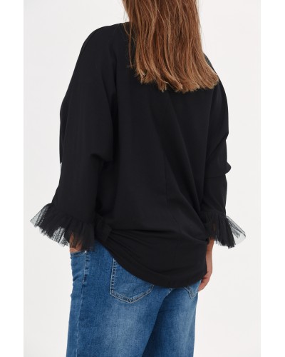 Maglia Boyfriend SKULLPR  Mix Tulle