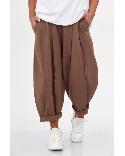 Pantaloni Boyfriend Buzunare Choco