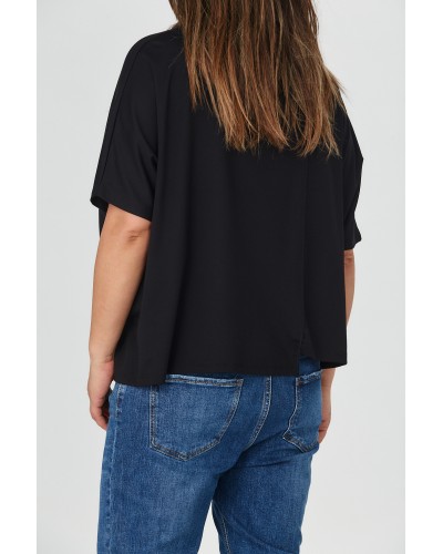 T-shirt Mix Viscose Blk