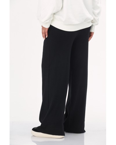 Pantaloni Retro Viscose Buzunare Blk