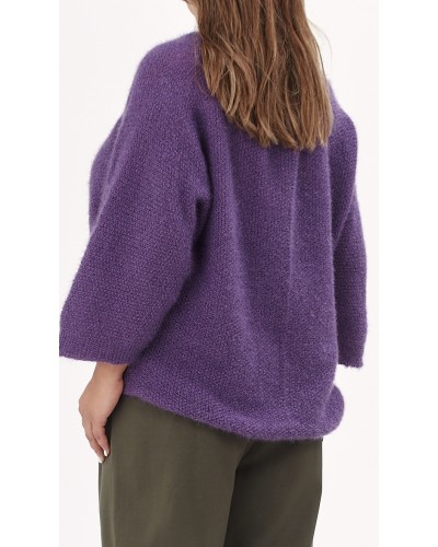 Maglia V Tricot Violet