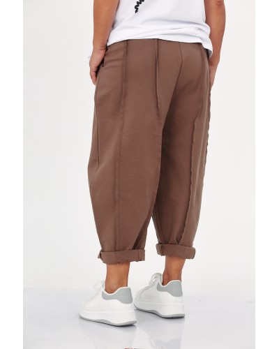 Pantaloni Boyfriend Buzunare CHOCO