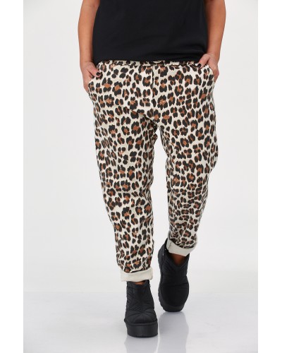 Pantaloni Boyfriend Cotton Animalia