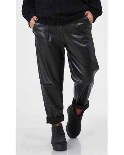 Pantaloni Boyfriend PU Leather