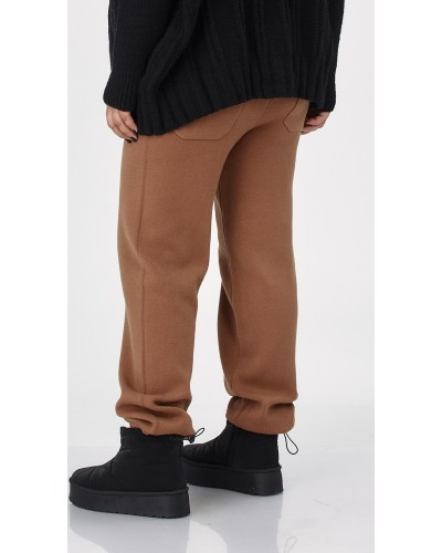 Pantaloni RETRO Tricot Mix Viscose Camel