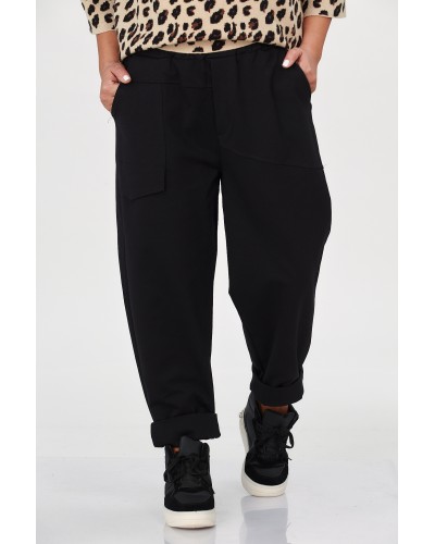 Pantaloni Boyfriend Buzunar Ovs Blk