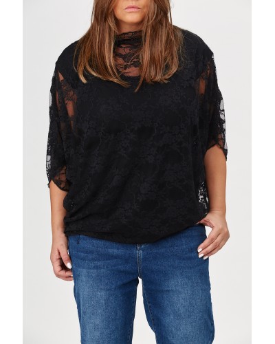 Maglia Lace Suprapusa TOP Blk V