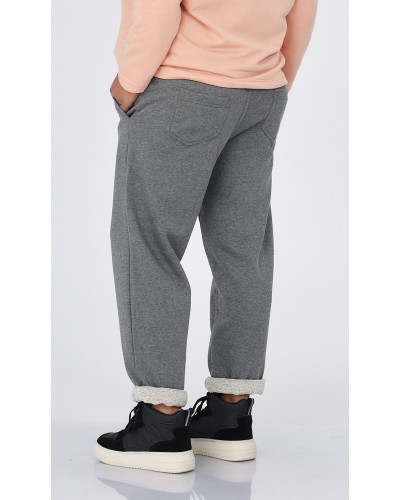 Pantaloni Boyfriend Cotton Grigio