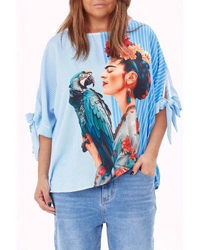 Maglia Spring Blu Dungi Frida Kahlo