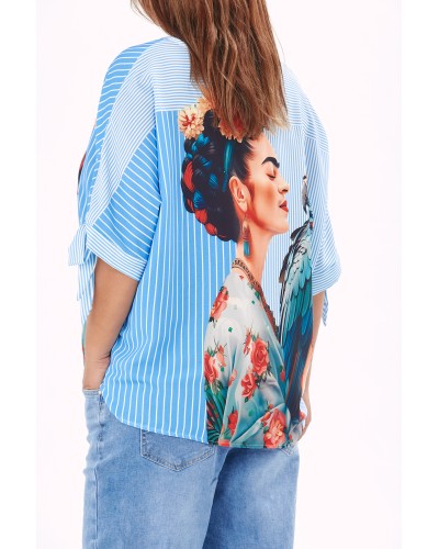 Maglia Spring Blu Dungi Frida Kahlo